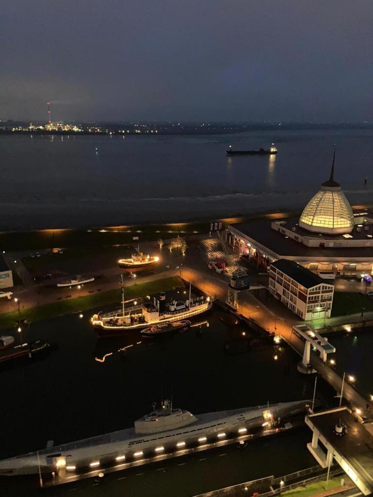 Ferienwohnung Weserblick Hundertwasser Bremerhaven Buitenkant foto
